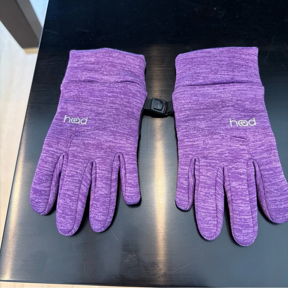 Head Vibrant Purple Knit Gloves